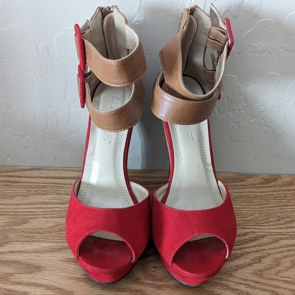 Liliana Suede and Leather Platform Wedges